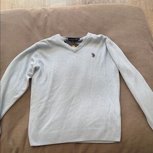 U.S. Polo Assn. Men's Gray V-Neck Sweater